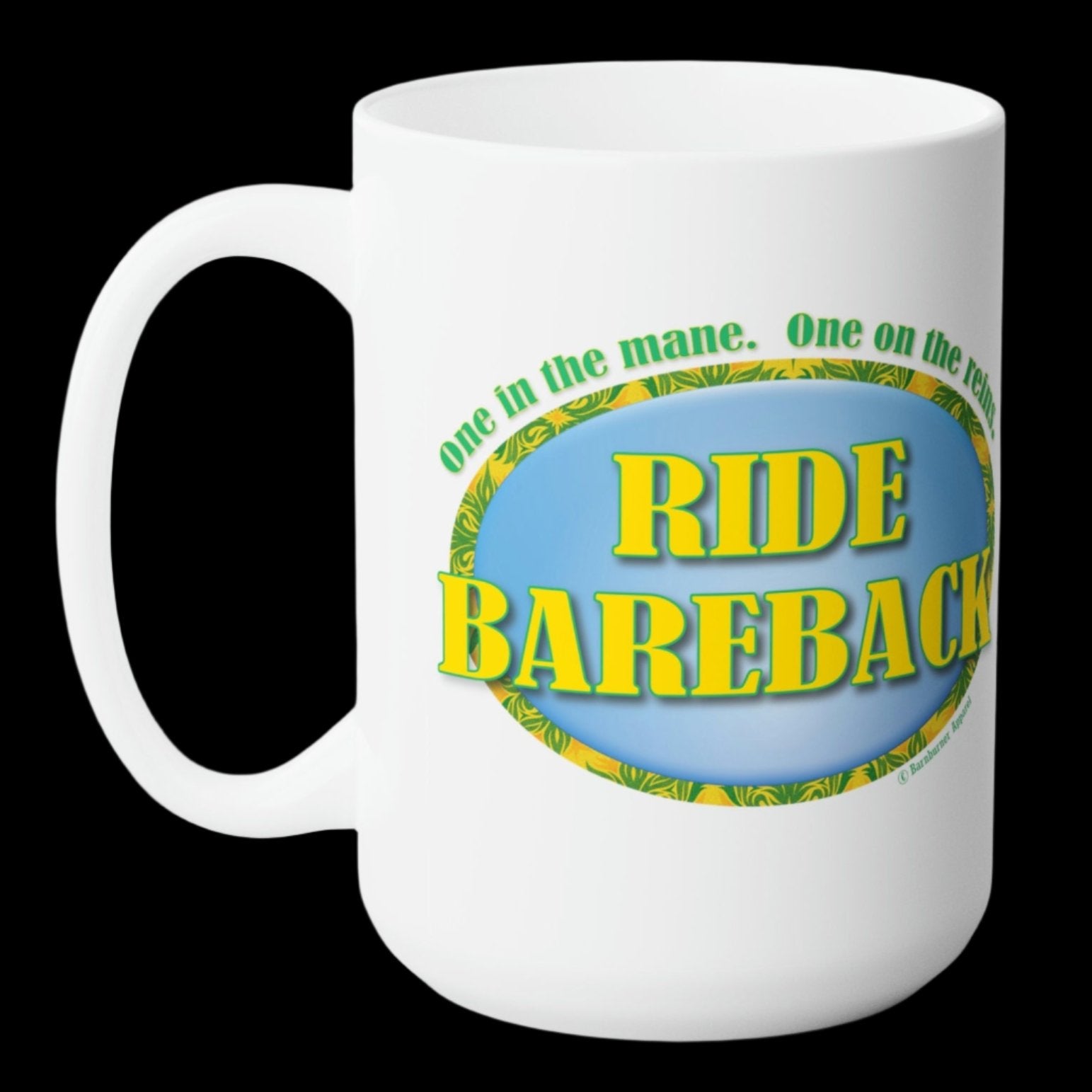 11 oz Ride Bareback ceramic mug