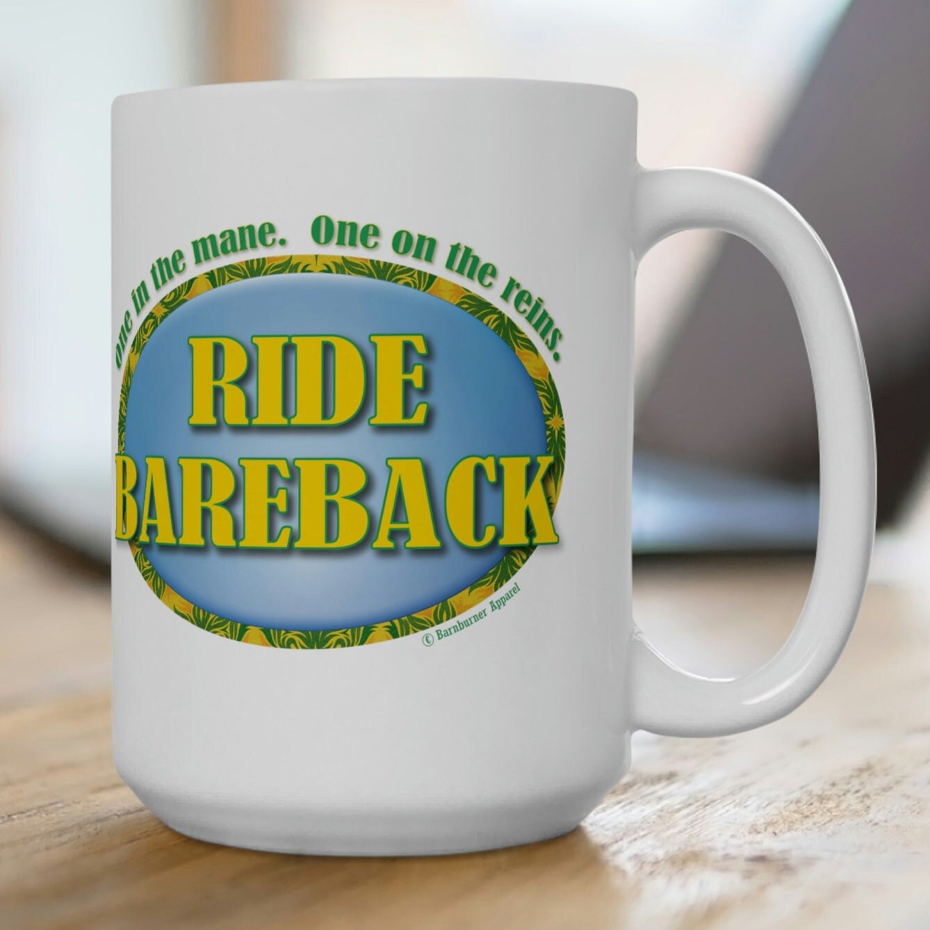 11 oz Ride Bareback ceramic mug