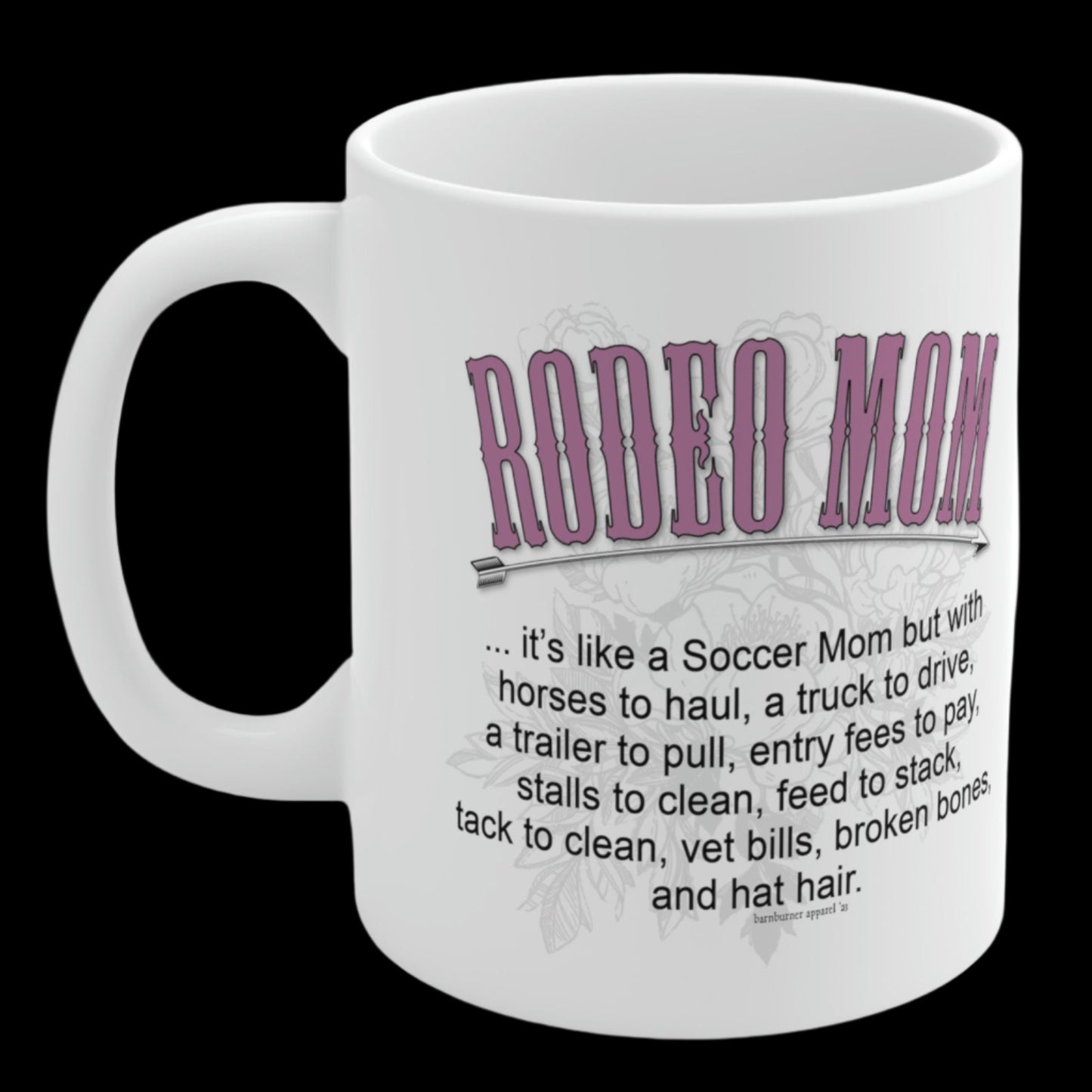 Rodeo Mom White Ceramic Mug - 11oz