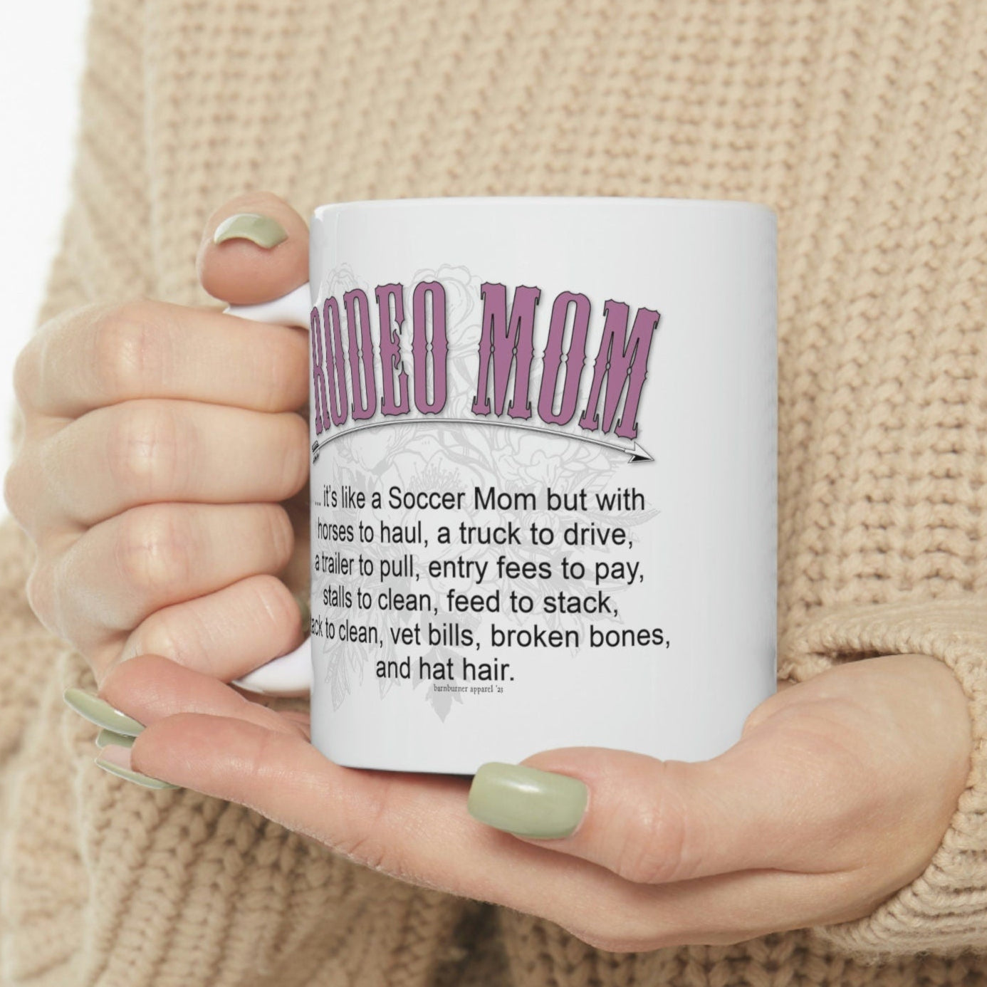 Rodeo Mom White Ceramic Mug - 11oz