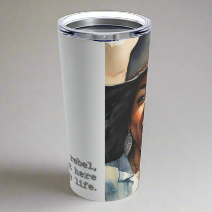 Joyful Cowgirl Black Laughing Cowgirl Western Lifestyle Stainless Steel Tumbler - 20 oz