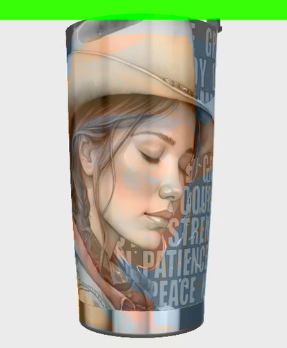 "Uplifted" Cowgirls Sisterhood Virtues Stainless Steel Tumbler - 20 oz (VIDEO) **FREE SHIPPING**